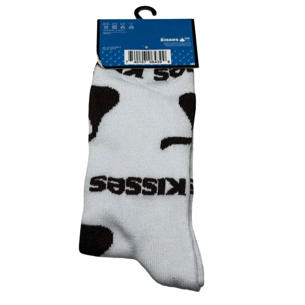 Hershey’s Kisses Socks Mens 6-12 Crew Novelty Candy Socks White New